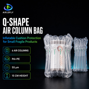 AIR.DFLY PA+PE Q Shape Air Column Bag 6 Columns 15cm 55um Inflatable Shockproof Cushion Packaging For Bottles And Jars Shipping - Product Image 1