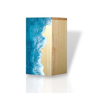 Urna Funeraria de Madera con Diseño Oceánico, Caja Conmemorativa Hecha a Mano, Urna de Cremación Inspirada en el Mar para Seres Queridos - Product Image 4