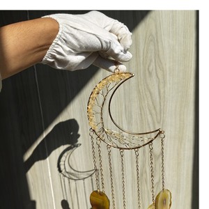 <b>Crystal</b> Round Handmade <b>Tree</b> of Life Pattern Feng Shui Theme Wind Chime for Home Decor Hanging Seven Chakra - Product Image 2