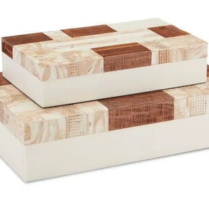 Boîtes de vadrouille en résine incrustées à la main Solutions de stockage personnalisées au design unique pour la décoration intérieure et les bijoux - Product Image 1