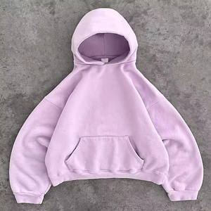 Sudadera con capucha corta de felpa gruesa de alta calidad, estilo streetwear personalizado, con hombros caídos, para hombre, oversize, gruesa, tipo pullover. - Product Image 5