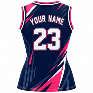Camiseta de Baloncesto Sublimada Personalizada para Hombre y Mujer, Sin Mangas, Color Degradado, Malla Transpirable, Impresión de Nombre y Número del Equipo, Unisex, Adulto - Product Image 2