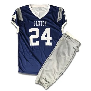 Uniformes de Fútbol Americano Personalizados para Equipos Juveniles, Sublimación al por Mayor, Tela Tackle Twill Blanca, Logotipo Personalizado al por Mayor, Unisex - Product Image 4