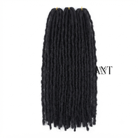 Dreadlock Sintetici a Doppia Estremità Effetto Naturale Morbido e Voluminoso, Extension per Capelli all'Uncinetto per Donne