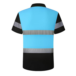 Chemises de travail haute visibilité pour hommes, polo en polyester avec bandes réfléchissantes, caractéristiques fluorescentes et thermiques - Product Image 6