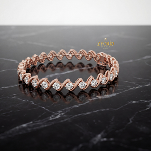 Pulsera de Cadena con Eslabones de Plata 925, Diseño Clásico y Elegante de Ondas, Diamante Cultivado en Laboratorio, Lujosa y Brillante, para Mujer, Ideal para Fiestas, Aniversarios y Bodas - Product Image 2