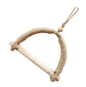 Home <b>Storage</b> Rope Toilet Paper Roll Holder Bathroom Towel <b>Box</b> Hemp Rope and Wood <b>Material</b> Toilet Paper Roll Holder - Product Image 1