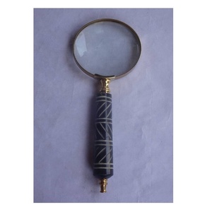 High Quality Magnifying Glass Bone Handle Checkered Pattern <b>Magnifier</b> Ideal for Reading Inspecting Jewelry Stamps or Decoration - Product Image 5
