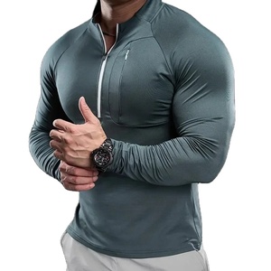 New <b>Men's</b> Sports <b>Gym</b> Fitness <b>Tops</b> Running Training Clothes Round Neck Quick-drying Breathable <b>Long</b>-<b>sleeved</b> T-shirt Autumn - Product Image 2