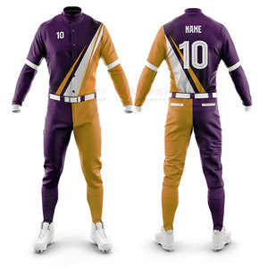Full Button Sublimated Breathable 100% Polyester Baseball Jerseys Custom Logo Long Sleeves Team Shirts Professional Sportswear - Product Image 6