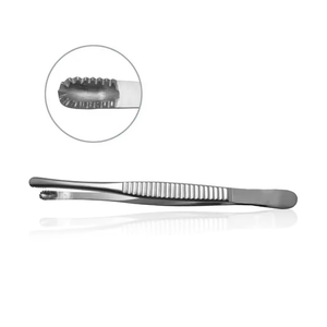 Pinces à tissus russes de qualité supérieure 15cm 20cm 25cm en acier inoxydable à pointes arrondies dentelées Instruments chirurgicaux médicaux Marquage CE ISO - Product Image 1