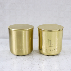 Custom Logo Luxury Candle Container Antique Candle Vessels <b>Empty</b> <b>Jars</b> for Candle Making Brass Copper Customized <b>Jars</b> with Lids - Product Image 2