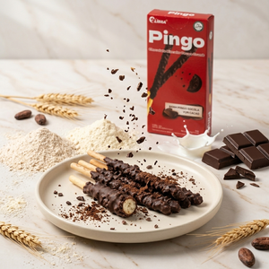Luscious Deliciously Coated PINGO <b>Milk</b> Chocolate Biscuits Cocoa Crumb 32g Manufactured | ODM & Free Samples| - Product Image 1