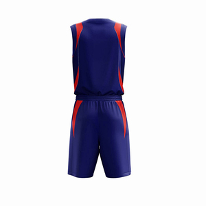 Uniforme de Baloncesto para Competición, Diseño Azul y Rojo, Jersey y Pantalones Cortos de Poliéster, Impresión por Sublimación, Ropa Deportiva Transpirable, OEM - Product Image 6