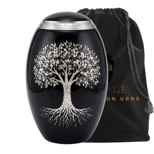 โกศบรรจุอัฐิสำหรับผู้ใหญ่ รุ่น Tree Life สีน้ำเงิน ทำจากอะลูมิเนียม ขนาด 10 นิ้ว ความจุ 220 คิวบิกอินช์ เป็นมิตรกับสิ่งแวดล้อม ทนทาน - Product Image 2