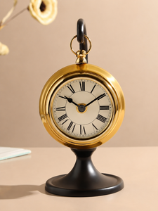 Vintage Brass Table <b>Clock</b> Decorative Desk <b>Clock</b> Roman Numeral Analog Mantel <b>Clock</b> Classic Home Office Living Room Decor Gift - Product Image 3