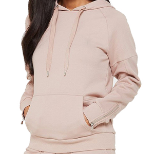 Sudadera con Capucha para Mujer, Color Sólido, Algodón y Bambú, Tejido de Punto, Manga Larga, con Bolsillo, Transpirable, para Otoño - Product Image 1
