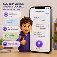 Plataforma Moderna de Aprendizaje de Idiomas con IA, Entrenamiento Lingüístico en Tiempo Real, Desarrollo de Fluencia, Versión Multi-idioma en Internet
