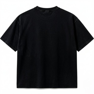 เสื้อยืดแขนสั้นสีดำสำหรับผู้ชาย คอกลม ทรงปกติ ผ้าเจอร์ซีย์คอตตอน 100%  ลายพิมพ์ตามสั่งด้านหน้า ระบายอากาศได้ดี ผ้าถัก - Product Image 1