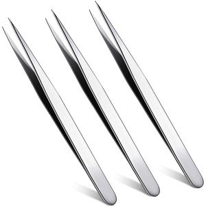 Pinzas de pestañas de acero alemán de alta precisión 2025 para profesionales de extensión de pestañas de salón - Product Image 1