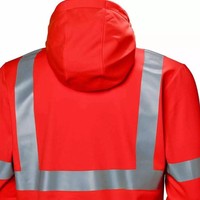 Sweat à capuche zippé de sécurité pour hommes, conforme à la norme ANSI Classe 2, avec LED clignotantes, imperméable, léger, réfléchissant, entièrement personnalisable pour la construction