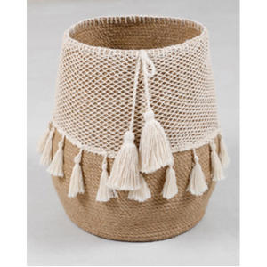 Panier artisanal durable au design élégant – Organisateur en jute naturel pour étagères, armoires et présentoirs de table - Product Image 4