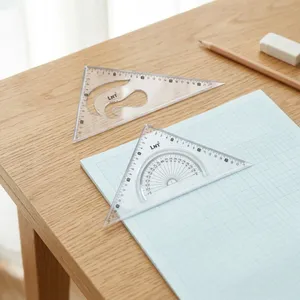 Juego de geometría de poliestireno Vikas de proveedor indio, duradero, con 2 escuadras y regla triangular de 8 y 10 pulgadas para uso escolar en matemáticas. - Product Image 3