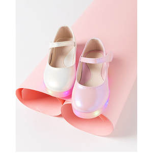 Zapatos de Vestir LED Coreanos OZKIZ para Niñas, Diseño de Satén, Edades de 2 a 6 Años, Moda Infantil al por Mayor para Primavera/Otoño, Adolescentes - Product Image 1