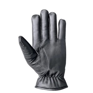 Gants et mitaines en cuir pour homme, de haute qualité, tendance, pour la conduite, compatibles avec les écrans tactiles, chauds pour l'hiver, durables et simples - Product Image 5