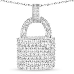 Colgante de moissanita con diseño de candado estilo hip hop, chapado en plata 925, joyería fina, colgantes y dijes al por mayor - Product Image 6