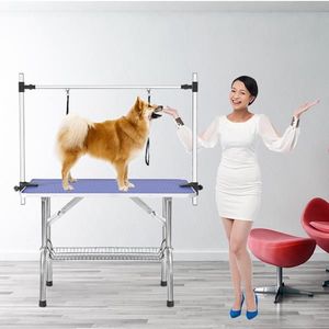 36-Inch Heavy Duty Stainless Steel Folding Pet Grooming Table for Dog and Cat Care Furniture Type Product - Product Image 1
