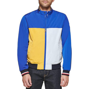 Blouson d'hiver résistant au vent pour homme, personnalisé avec logo, col montant, doublure polaire, en toile, coupe-vent, style bomber, pour le cyclisme en extérieur, vente en gros - Product Image 1