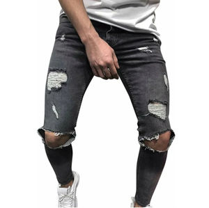 Nuevos Jeans de Hombre a la Moda, Pantalones Vaqueros Holgados, Rectos, Rotos, Desgastados, Casuales, con Lavado Ácido - Product Image 1