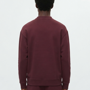 Sweat-shirt à col zippé pour homme, 100% coton, molleton épais, coupe ample, coupe-vent, pull-over uni, streetwear décontracté, logo personnalisé, vente en gros - Product Image 6