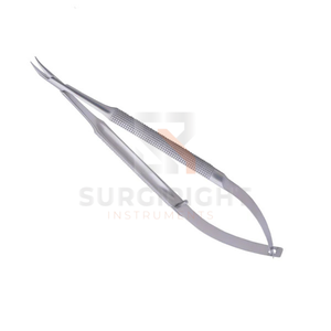 Porte-aiguilles micro-courbés en acier inoxydable, instrument chirurgical pour la manipulation d'aiguilles microchirurgicales par SurgiRight - Product Image 2