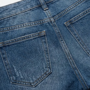 Short en jean tendance pour femme grande taille, avec effet froncé aux fesses, déchiré, avec poches, couleur personnalisable, tendances estivales - Product Image 5