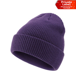 Gorros de punto de marca privada con MOQ bajo, gorros cálidos de acrílico, venta al por mayor, entrega rápida, gorros para clima frío, venta al por mayor a granel - Product Image 1