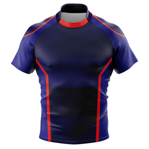 Camiseta de Rugby Personalizada con Etiqueta Privada, Nueva Llegada, Suministro Directo de Fábrica, Transpirable, Corte Corto, Tallas Grandes, Servicio OEM ODM, Económica - Product Image 2