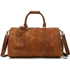 Grande Taille En Cuir Voyage Sac 100% Véritable En Cuir Voyager Sac À Main Caractéristique Fou Cheval En Cuir Duffle Sac Pour Homme MBF-0034 - Product Image 2