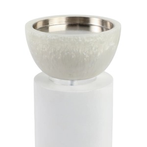 Decorative Antique Style Modern Cylinder <b>Candle</b> Stand Set White Matte Base Heat Resistant Home Decoration - Product Image 6