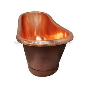 Bañera de cobre de diseño para un baño elegante, diseño interior de spa, durabilidad, comodidad, estilo, elegancia, acabado premium - Product Image 1