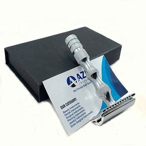 Stainless Steel Double Edge Safety <b>Razor</b> with Anti Slip Handle Reusable Manual Wet Shaving Tool for <b>Men</b> Barber Salon Home Use - Product Image 5