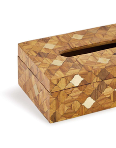 Boîte distributrice de mouchoirs et de serviettes en bois imprimé, élégant organiseur de comptoir pour hôtel, restaurant, café et décoration intérieure. - Product Image 4