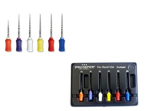 Limas de mano universales Pro Taper originales de níquel titanio, limas rotatorias universales con mangos de colores ISO, 21 mm, paquete de 6 - Product Image 4