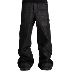 Jean en denim coupe droite personnalisé à motif croisé, délavé clair, de haute qualité, pour homme, taille haute, formel et décontracté, respirant, toutes saisons - Product Image 1