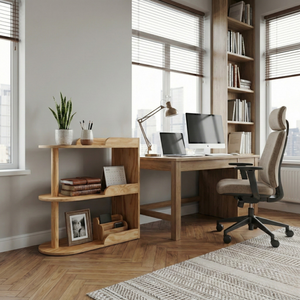 Mini Librero de 3 Niveles, Diseño Moderno e Informal, Madera Contrachapada de Pino Americano, Resistente - Product Image 1