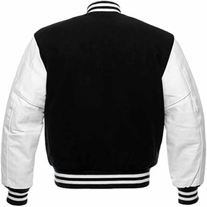 Chaqueta Varsity Informal y Cómoda para Invierno con Decoración de Botones y Letras Personalizadas - Product Image 4