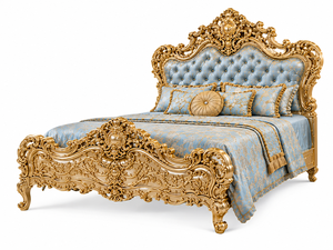 Ensemble de meubles de chambre à coucher de luxe sur mesure, ensemble de meubles de chambre à coucher pour villa de luxe, lit sculpté à la main de qualité supérieure avec commode et armoire, USA - Product Image 2