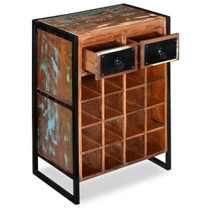 Estante para Vino de Madera Reciclada Sólida para 16 Botellas - Product Image 3