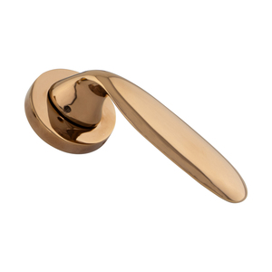Ensemble de poignées de porte à mortaise en laiton massif de luxe, avec roseau rond, finitions noir mat PVD, or rose, or AB, acier inoxydable mat, et quincaillerie de levier de porte intérieur avec serrure - Product Image 5